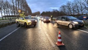 A7 dicht door gladheid