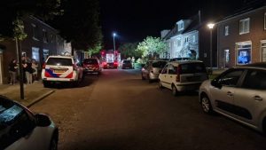 Bankstel vat vlam in Den Helder