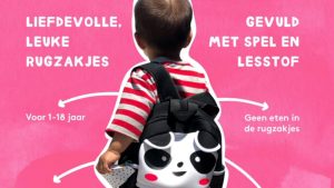 Gevulde rugzakjes voor kinderen op de vlucht