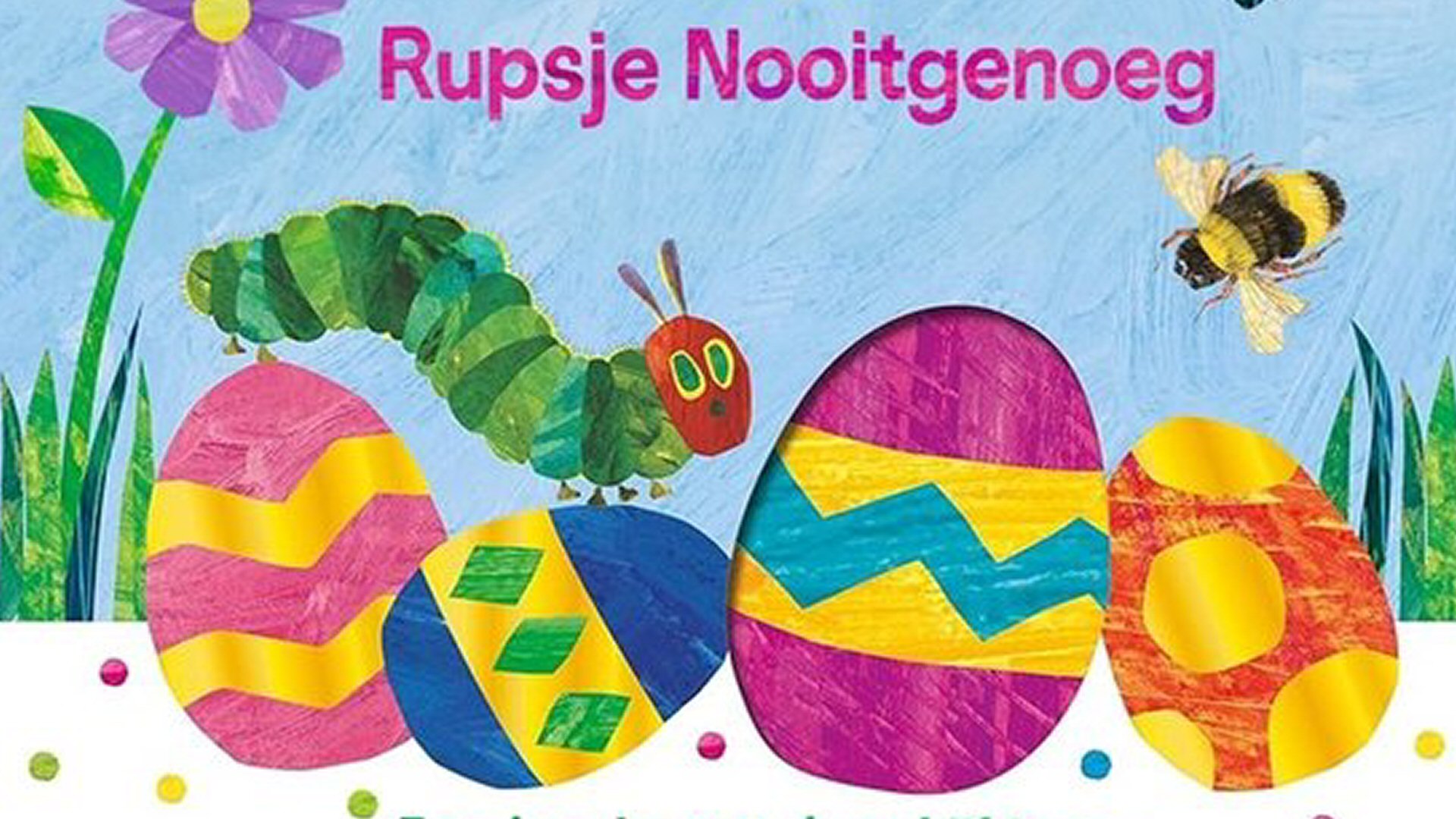 Paaseieren zoeken bij boekhandel Plukker