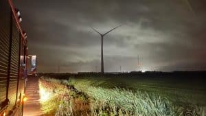 Brand in windmolen in Wieringerwerf