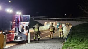 Toilet in tunnel bijna in brand