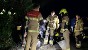 Prullenbak in brand