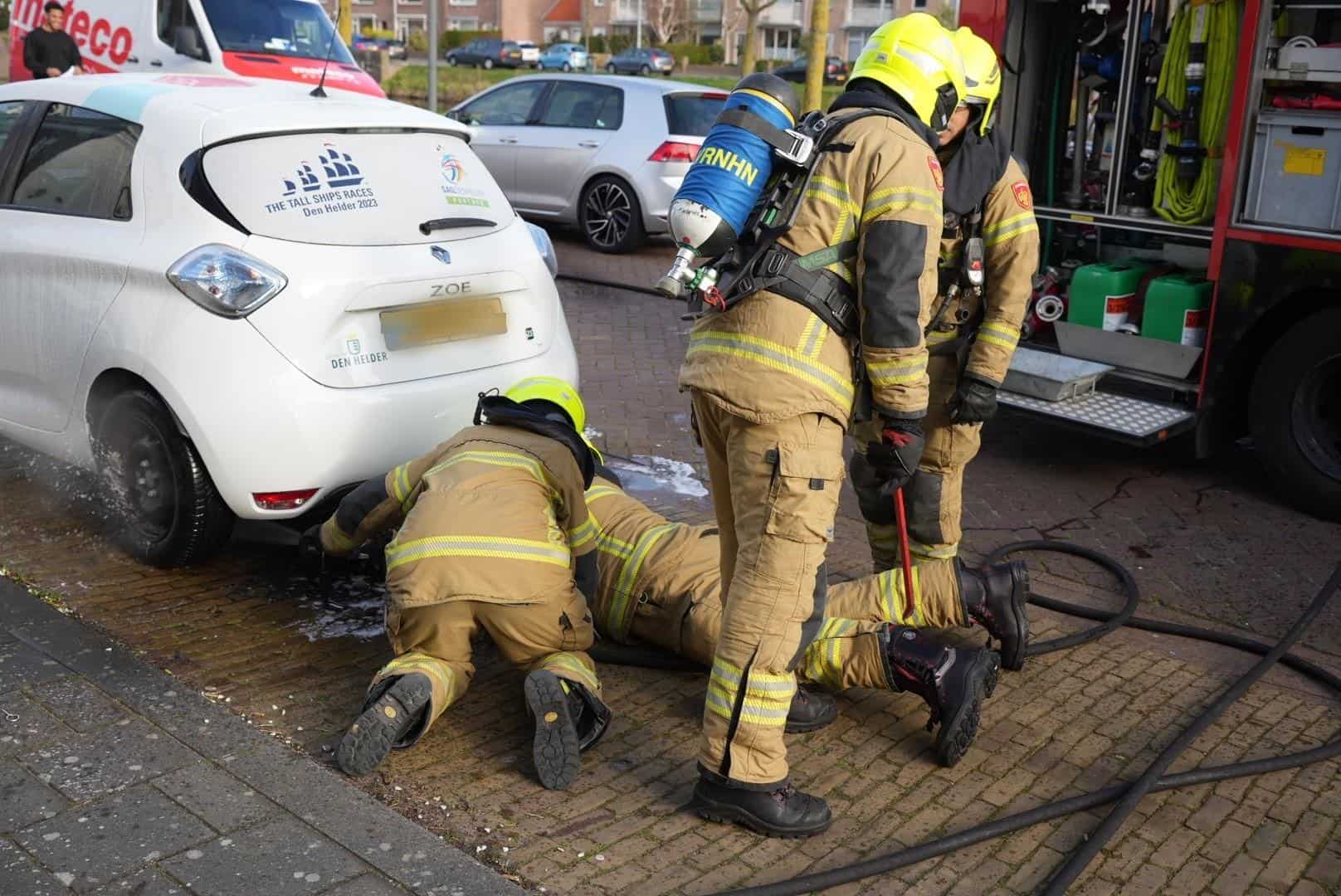Elektrisch voertuig gemeente Den Helder vat vlam