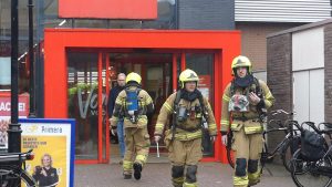Brandweer rukt uit naar de Vomar