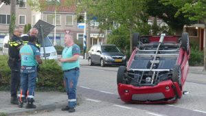 Brommobiel slaat over de kop