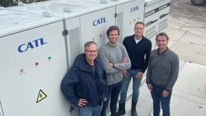 Batterijsysteem op erf bollenteler Burger