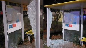Bushokje aan Schagerweg vernield