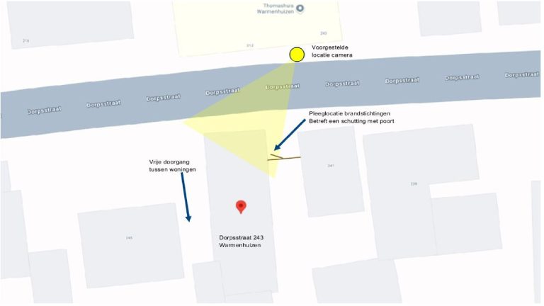 Camera Warmenhuizen blijft langer staan