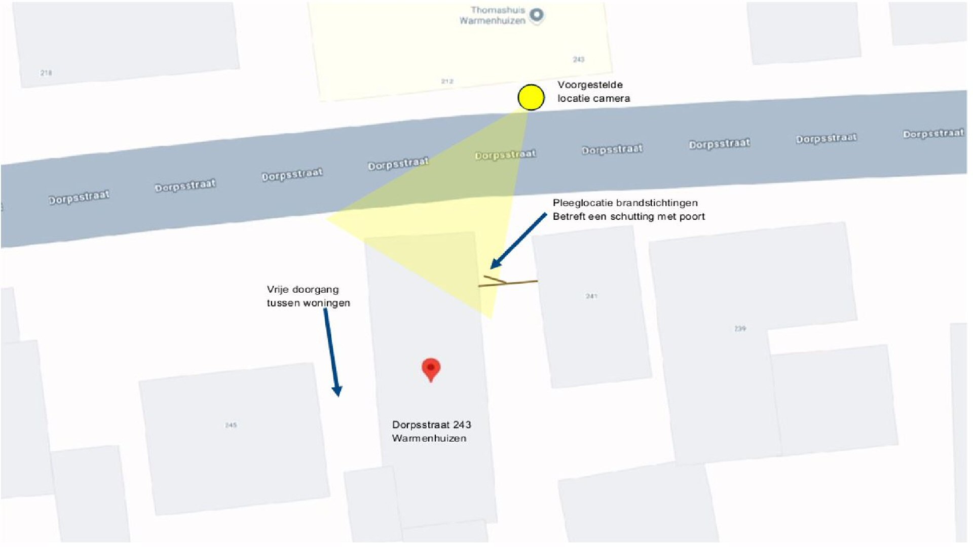 Camera bewaakt Dorpsstraat Warmenhuizen