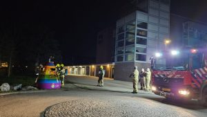 Brandje in container bij Regius