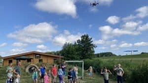 Dronedemonstratie door CI-Engineers bij De Natuurschuur