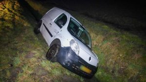 Dronken de greppel in