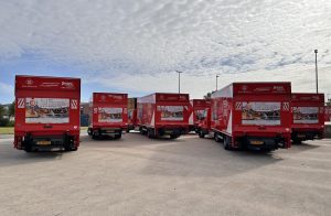 Mobiele reclame voor Schepenbeurs