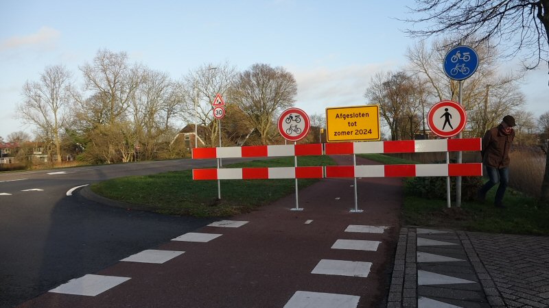 Fietspad langs Zuiderweg 1,5 jaar dicht