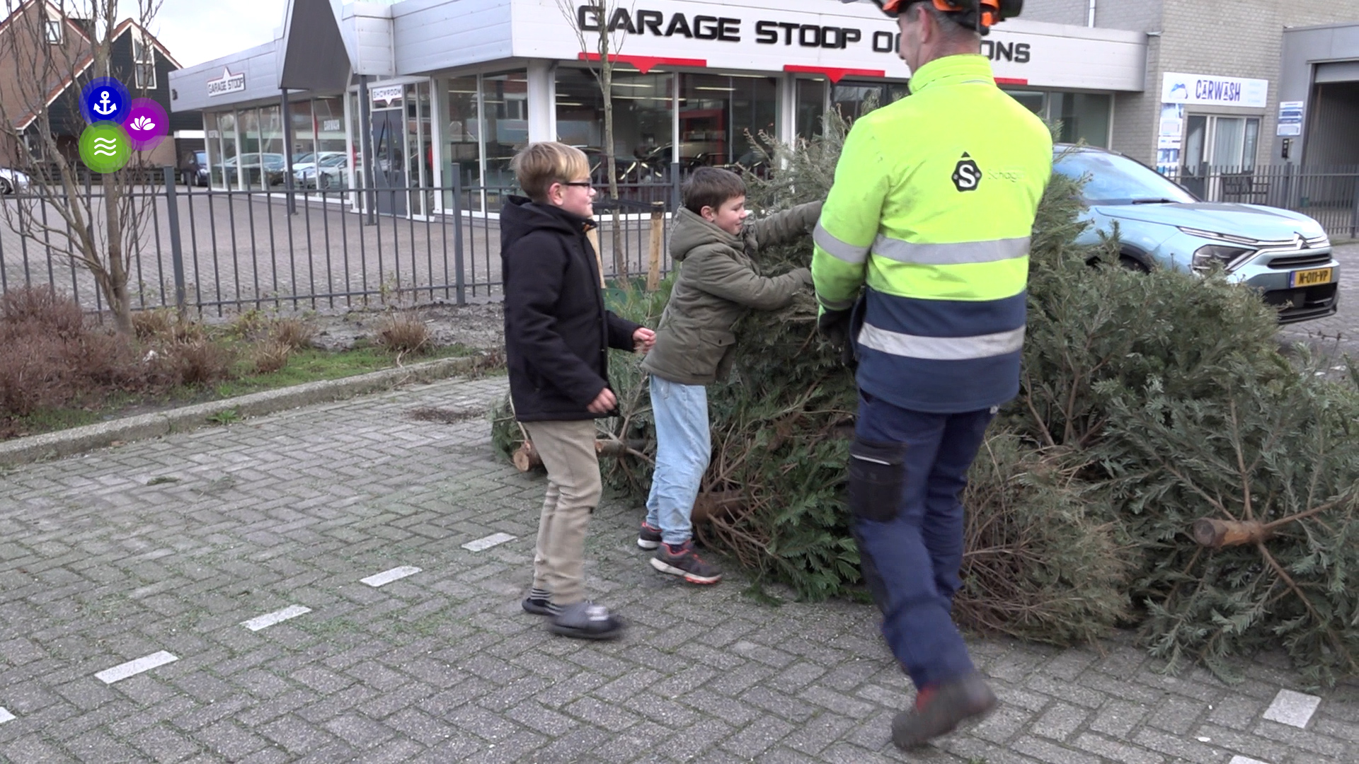 Kerstbomen weer het huis uit
