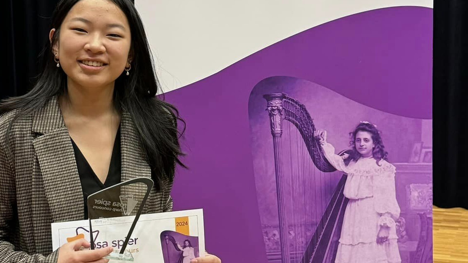Derde prijs voor Halina tijdens harp concours
