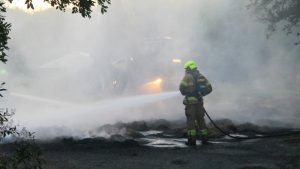 Flinke hooibrand in Den Helder