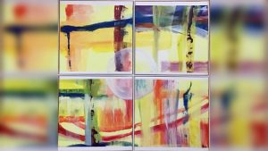 Kunstexpositie in bibliotheek van Schagen