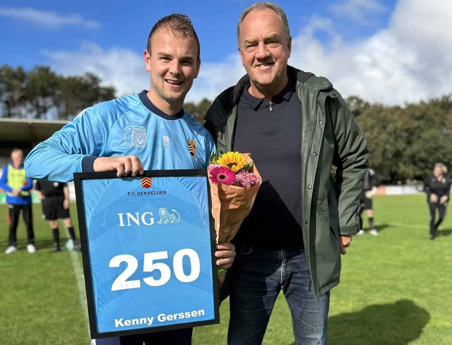 Jubilaris Kenny Gerssen speelt 250e wedstrijd voor FC Den Helder