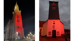 Kerken kleuren mee op ‘Red Wednesday’