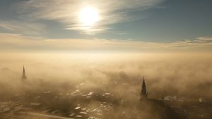 Schagen in de mist