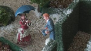 Miniatuur kerstdorp in Victoriaanse stijl
