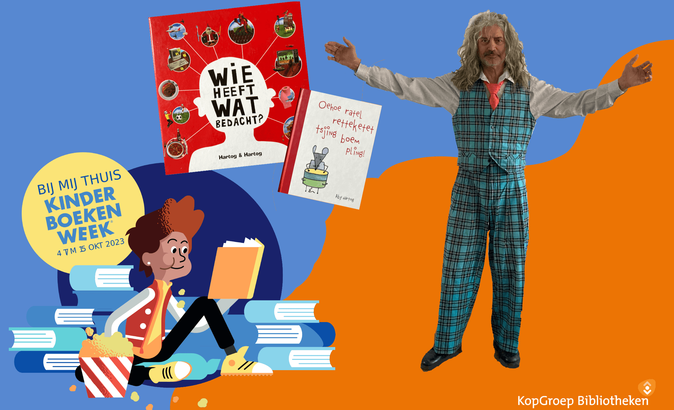 Kinderboekenweek in de bibliotheek met thema ‘Bij mij thuis’