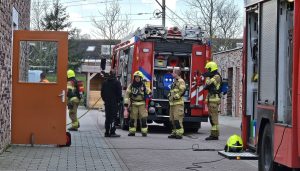 Fietsmand in brand bij Prinsenstichting