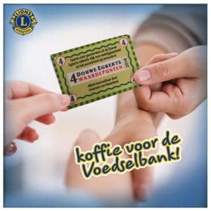 Lions zamelen weer koffiepunten in voor de Voedselbank