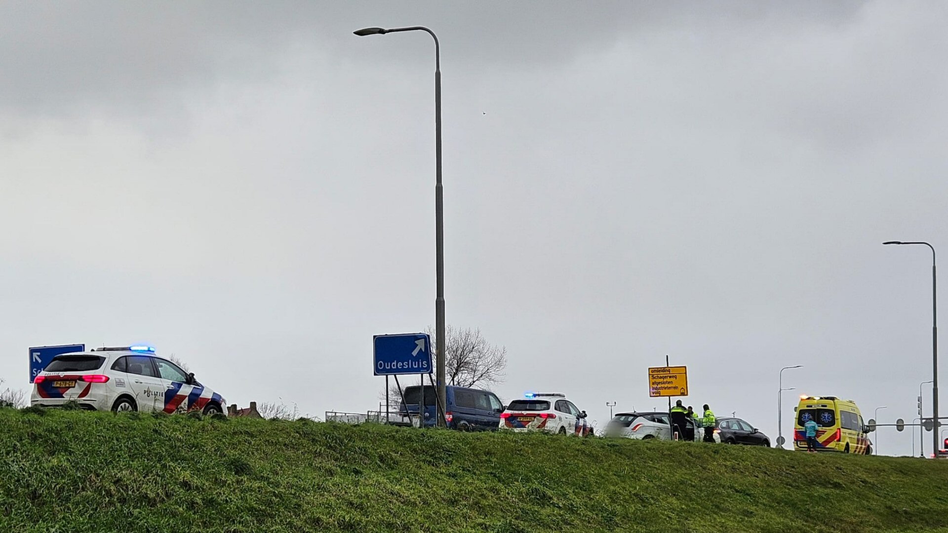 Kopstaartbotsing op N248 bij Schagerbrug