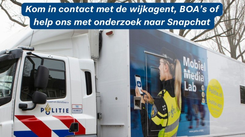 Mobiel Media Lab van politie in Winkel