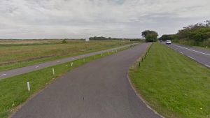 Werk aan fietspad langs N502
