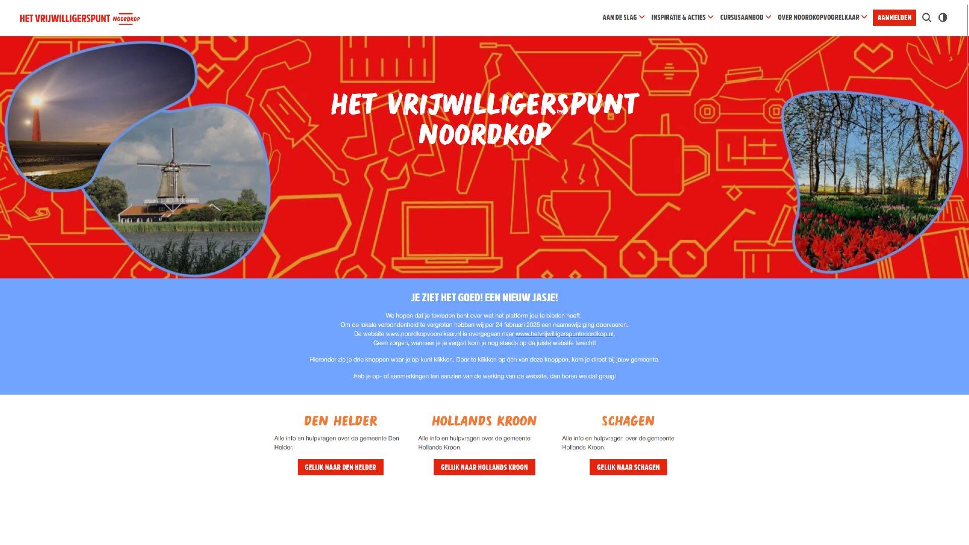 Nieuwe naam en website voor vrijwilligersplatform NoordkopVoorElkaar