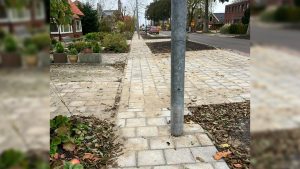 Onhandige plek voor palen