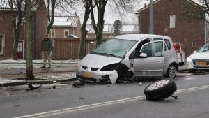 Wiel kwijt na ongeval Den Helder