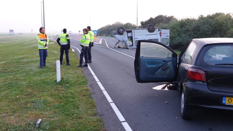 Frontale aanrijding op N9