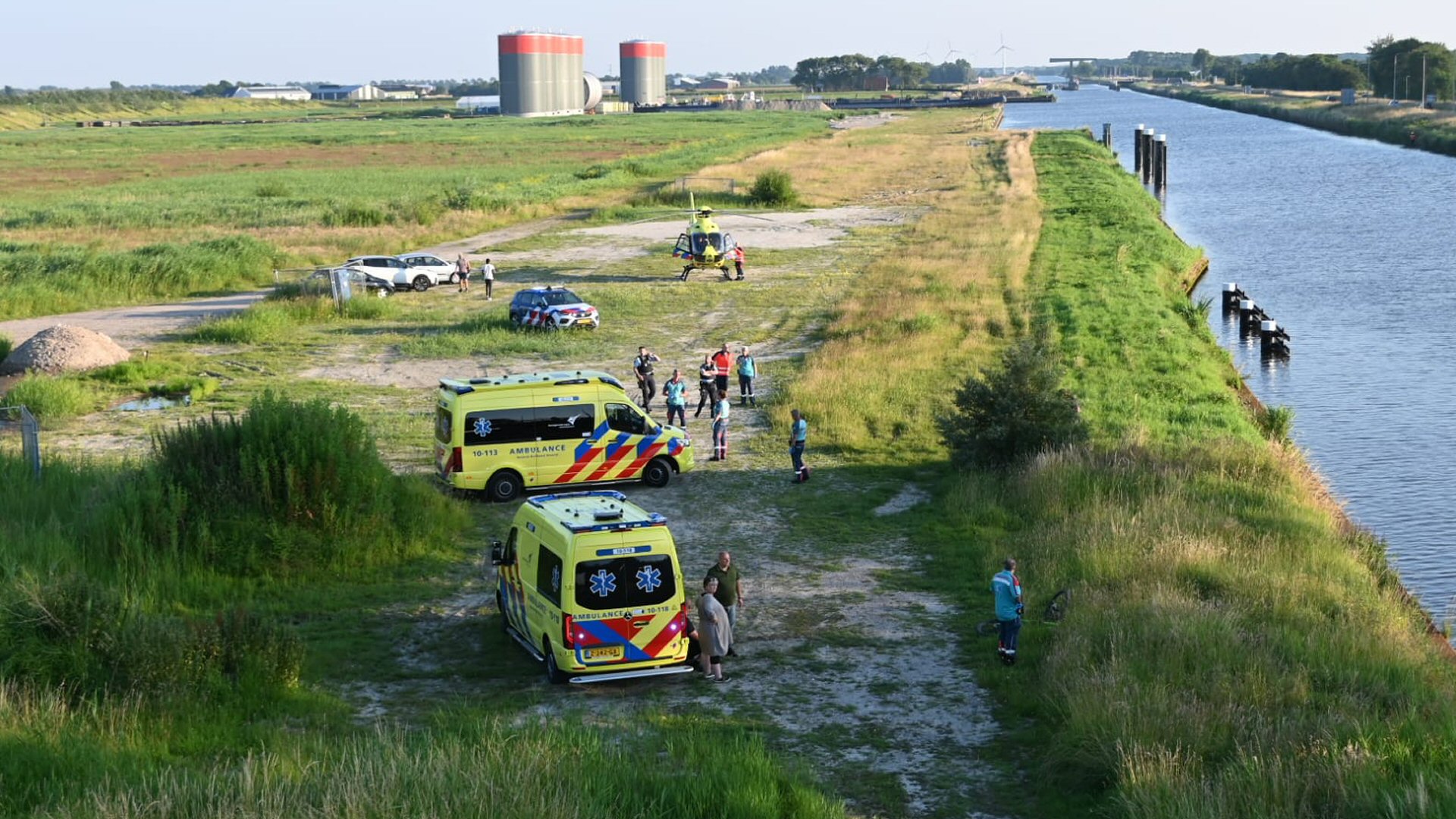 Melding van persoon te water bij Kooybrug