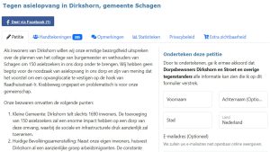 Petitie tegen opvang vluchtelingen Dirkshorn