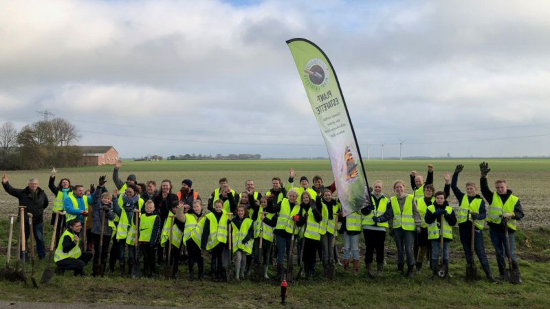 Plant estafette voor bomen en struiken