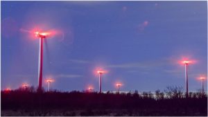 Rode lampen op windmolens binnenkort gedoofd
