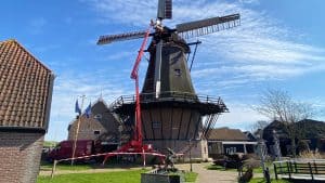 Onderhoud uitgevoerd aan Texelse molen De Traanroeier