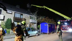 Schoorsteenbrand aan Platanenweg