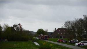 Schoorsteenbrand in Burgerbrug