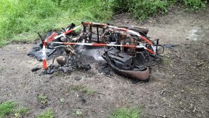Scooter door brand verwoest
