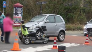Scootmobiel aangereden door brommobiel