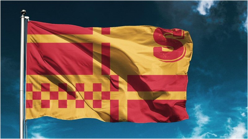 Sinterklaasvlag voor intocht Wieringen