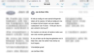 Nepberichten verstuurd uit naam van burgemeester