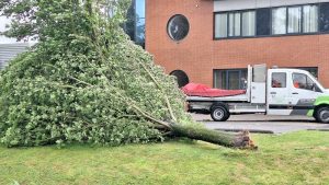 Schade storm Poly loopt nog op