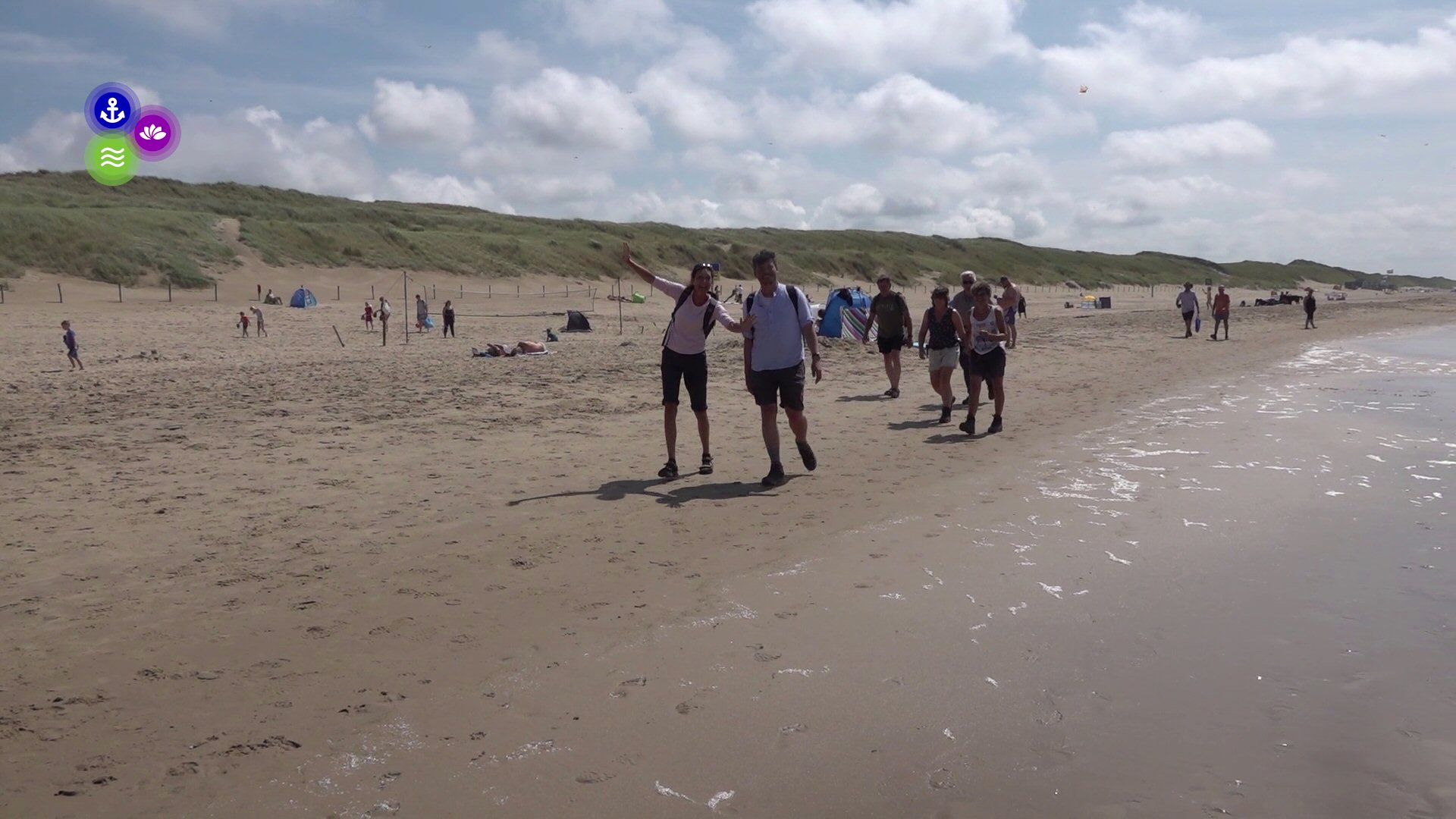 Wandelaars Strand6Daagse ruiken finish(video)